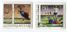 Briefmarken "Fussball". Jugoslawien.