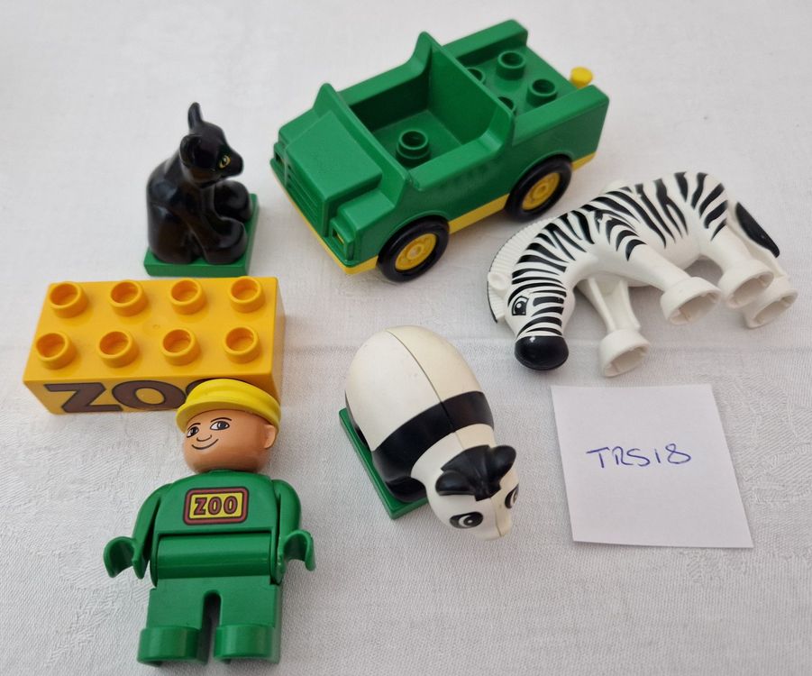 Lego Duplo Zoo Auto, Wärter, Zebra, Panda, Puma (Gebraucht) in Elsau ...