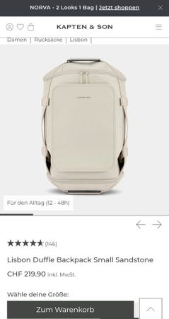 Kapten & Son Lisbon Duffel Backpack