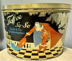 Antike Blechdose Toffee So-So - Grieb & Co. Grosshöchstetten