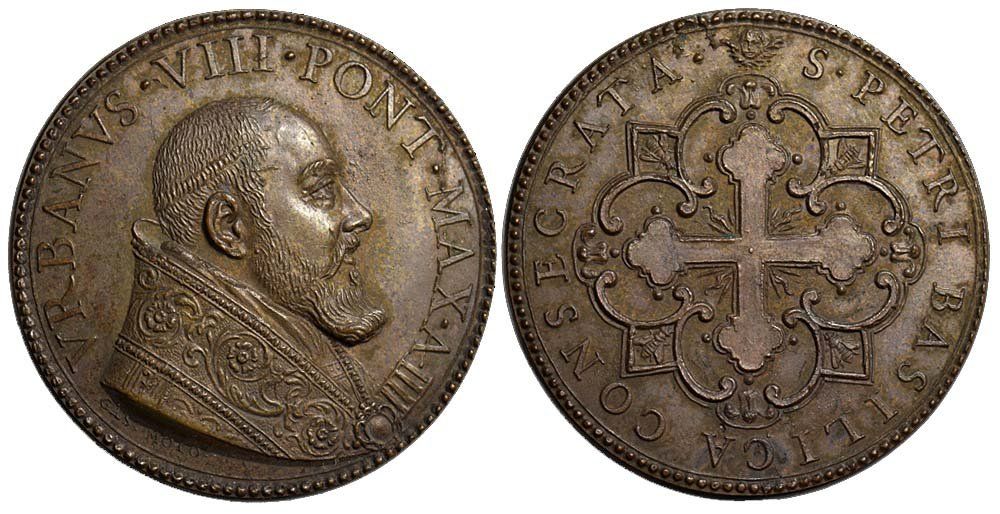 b- Rom, Urban VIII, Medaille AN IV (1627) (Usato) a Chiasso per CHF 100 ...