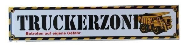 Insegne: Emailschild - Truckerzone – Nuovo e nell'imballaggio originale da Ennetbürgen venduto da open24shop