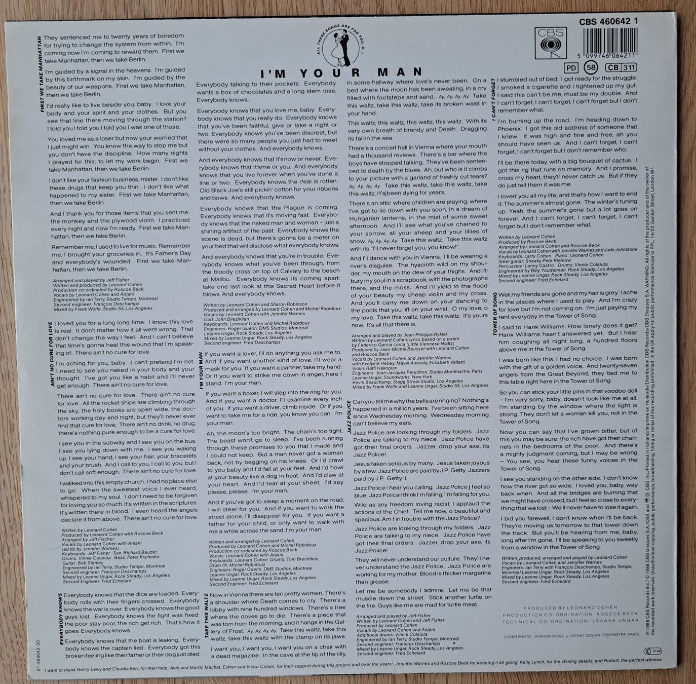 Dischi in vinile: Leonard Cohen - I'm your man – Usato da Meggen venduto da Ricardokoch 1
