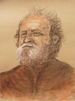 Pastell Zeichnung: David farbig