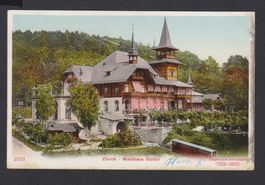 Waldhaus Dolder  ZH   :   alte Litho  mit Bahn von 1905
