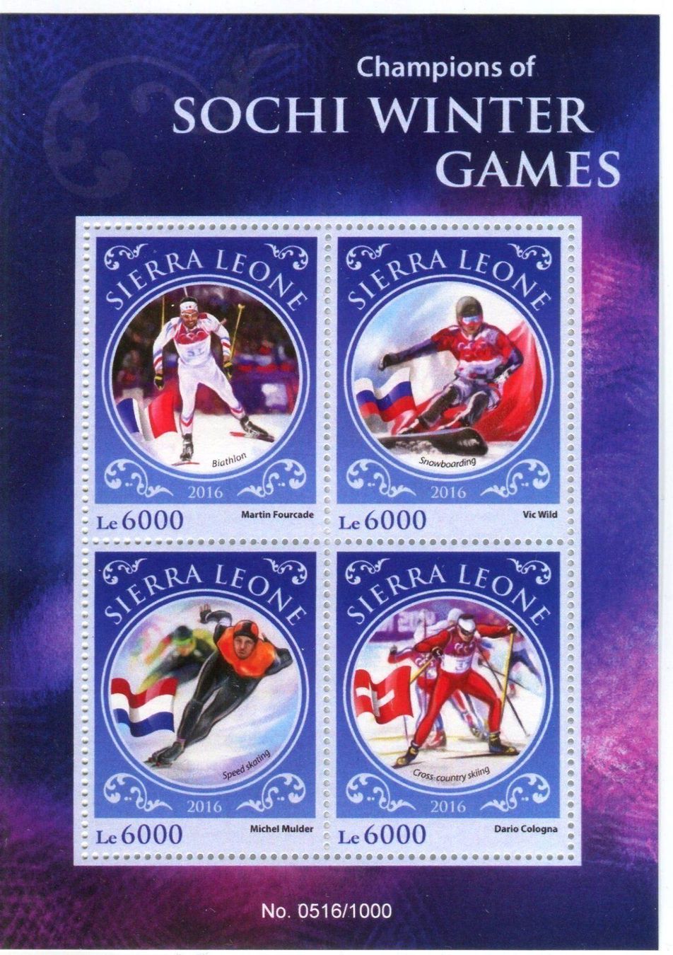 Tutti i francobolli: Block "Olympische Spiele". Sierra Leone – Nuovo e nell'imballaggio originale da Basel venduto da Butsch5