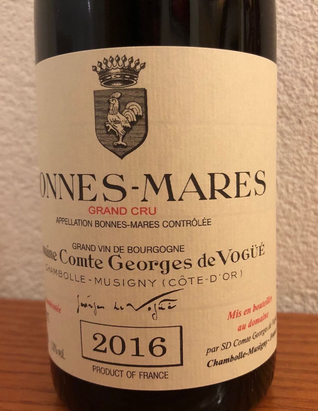 Vino: COMTE GEORGES DE VOGUE BONNES-MARES 2016 – Nuovo e nell'imballaggio originale da Crans VS venduto da wine-trader