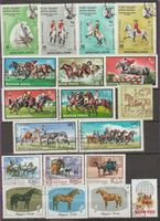 Lot de timbres thématique chevaux collection occasion