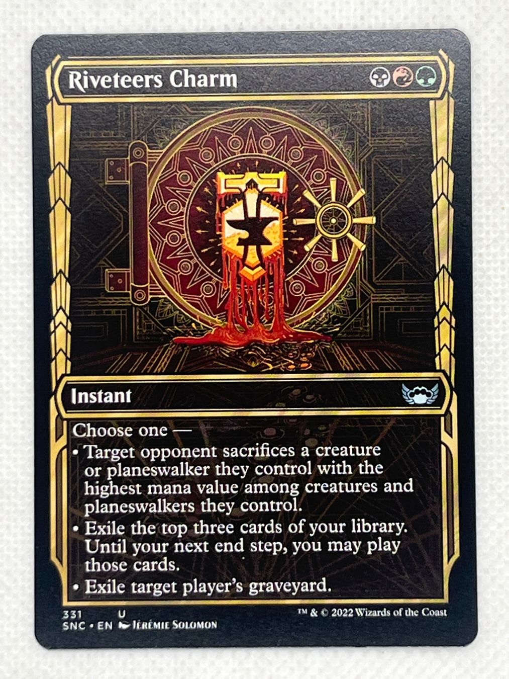 Magic The Gathering Sammelbilder & Trading cards: MTG Riveteers Charm SNC 331 Englisch Uncommon Showcase – Gebraucht aus Hinterkappelen von Kim1992