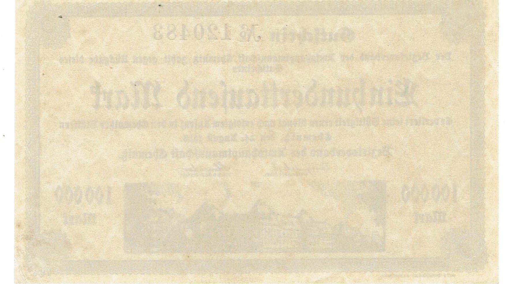 Banconote: Chemnitz 100000 Mark 24.08.1923 VZ++-UNZ – Usato da Steffisburg venduto da ber_8htf 1