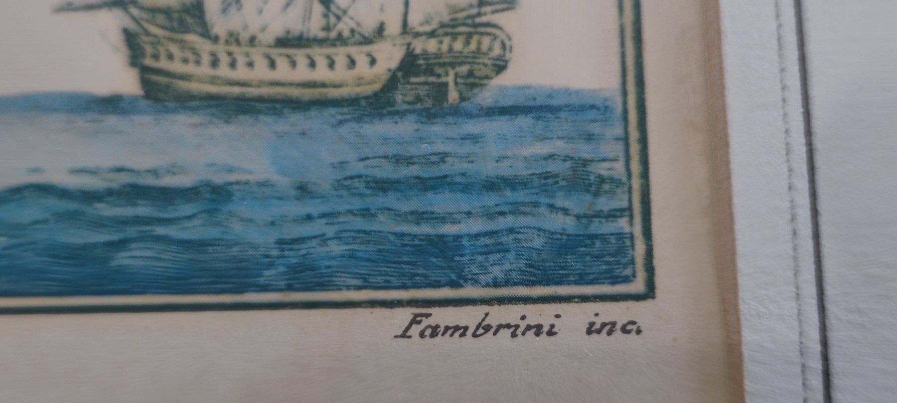 Foto & Immagini: Kolorierte Schiffsradierung "Nave Napolitana Dedicata" – Usato da Stäfa venduto da Rampensau 2