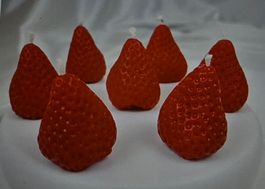 Seifen-Kerzen Silikonform Mold Erdbeeren /Sstrawberries
