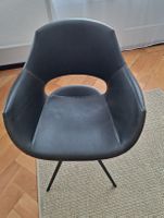 4 Esszimmerstühle braun Kunstleder Drehbar 