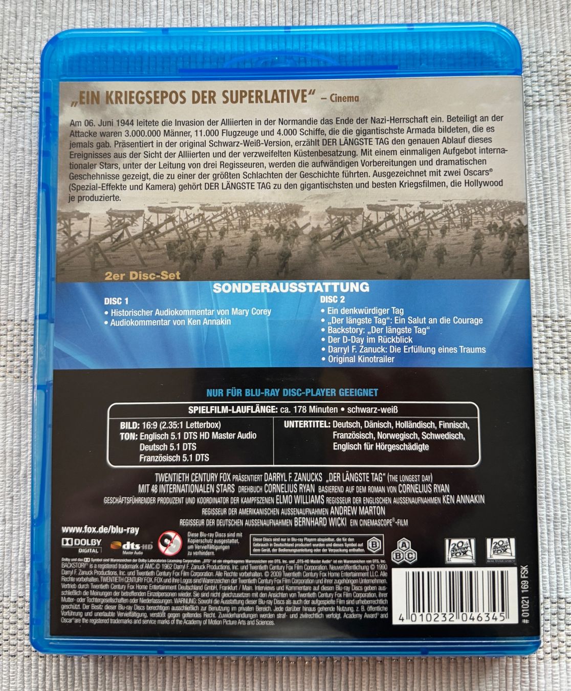 Tutti i DVDs: Der längste Tag Blu-ray - 2 Disc mit Bonusmaterial – Usato da Arbon venduto da drs64 1