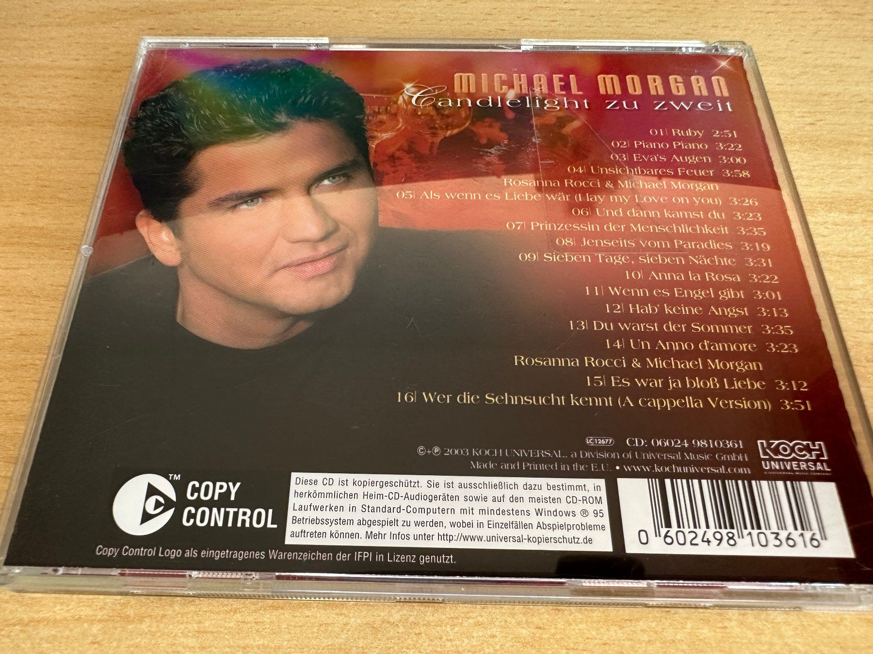 CD: Michael Morgan – Candlelight Zu Zweit – Usato da Rikon im Tösstal venduto da Alpenmutz 1