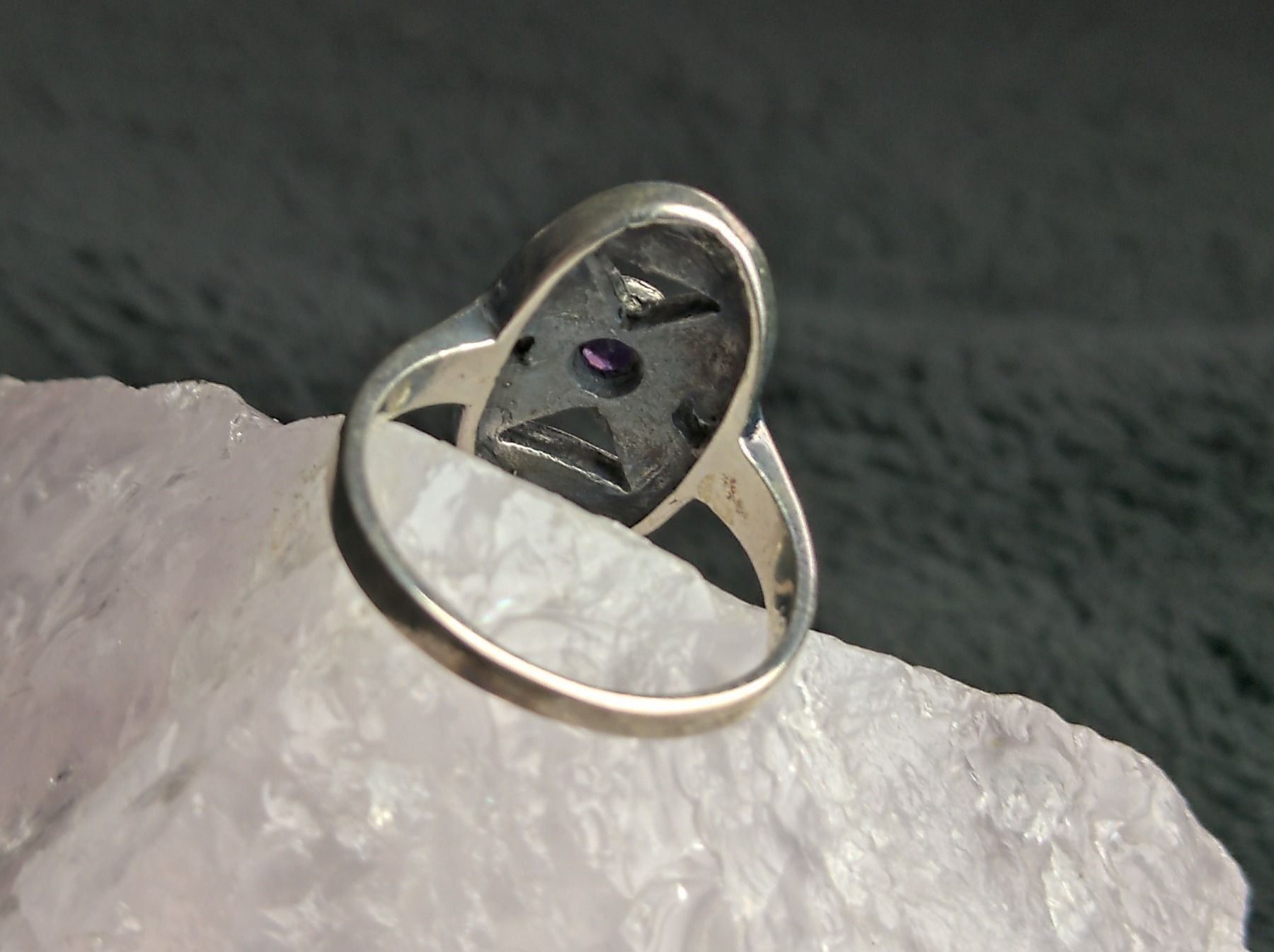 Ringe: Ring Silber 925 mit lilafarbenem Stein – Gebraucht aus Istighofen von Ringparadies 1