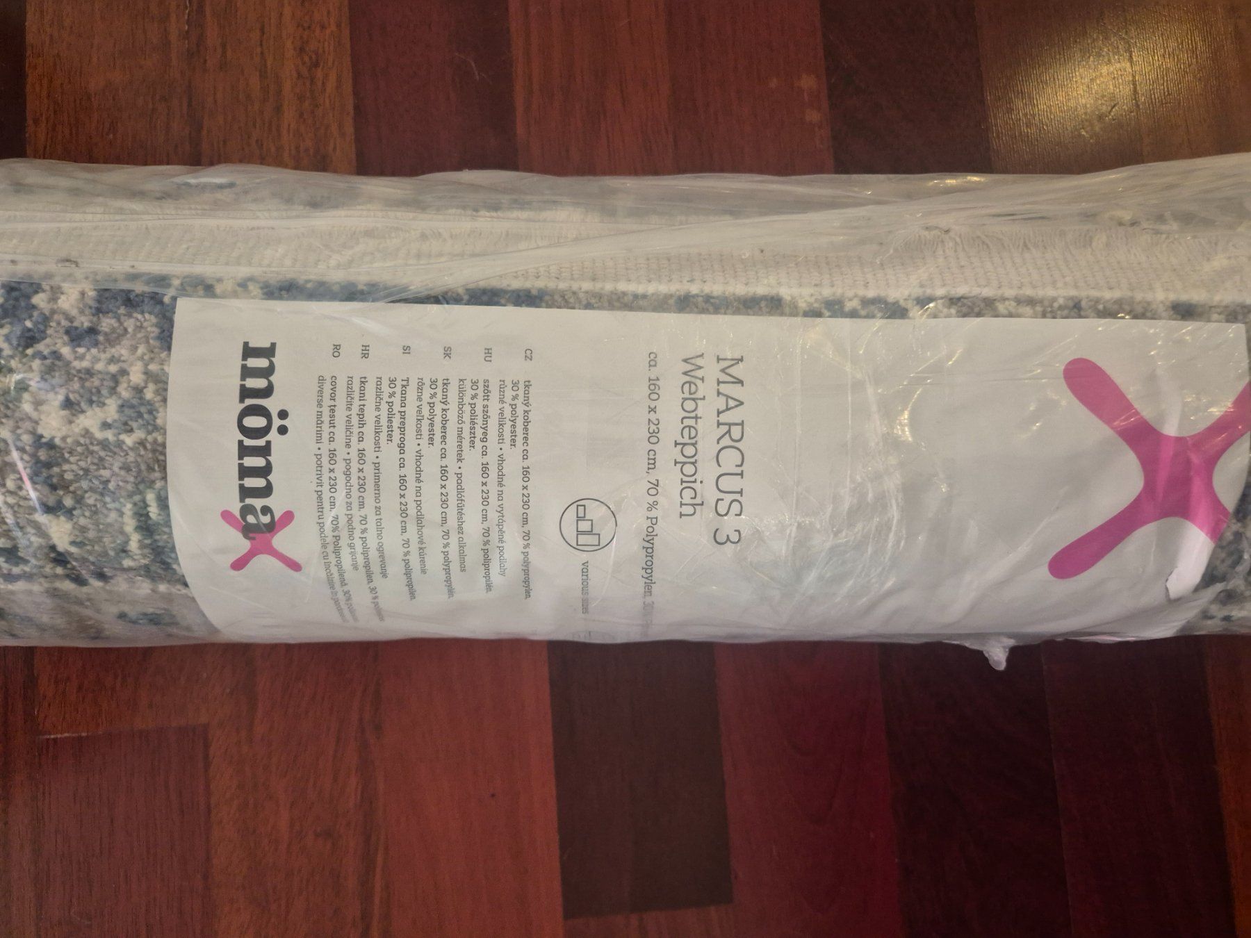 Teppiche: Webteppich Marcus 3 - Hellblau/Creme/Grau -160x230 cm - neu – Neu und originalverpackt aus Wetzikon ZH von Mexmarex 5
