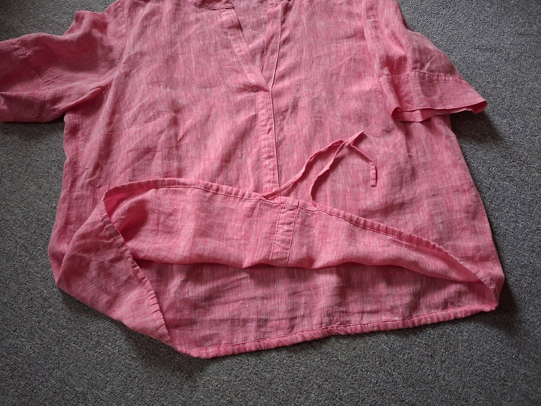 Gerry Weber Camicette: Leinenbluse Gerry Weber, Gr. 48, Lachsfarben, neu – Nuovo e nell'imballaggio originale da Wald ZH venduto da e8e 9
