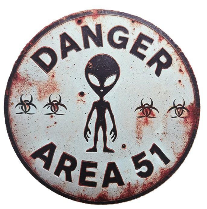 Insegne: AREA 51 - Blechschild  (neu/OVP) – Nuovo e nell'imballaggio originale da Wilen b. Wollerau venduto da morethanmusic