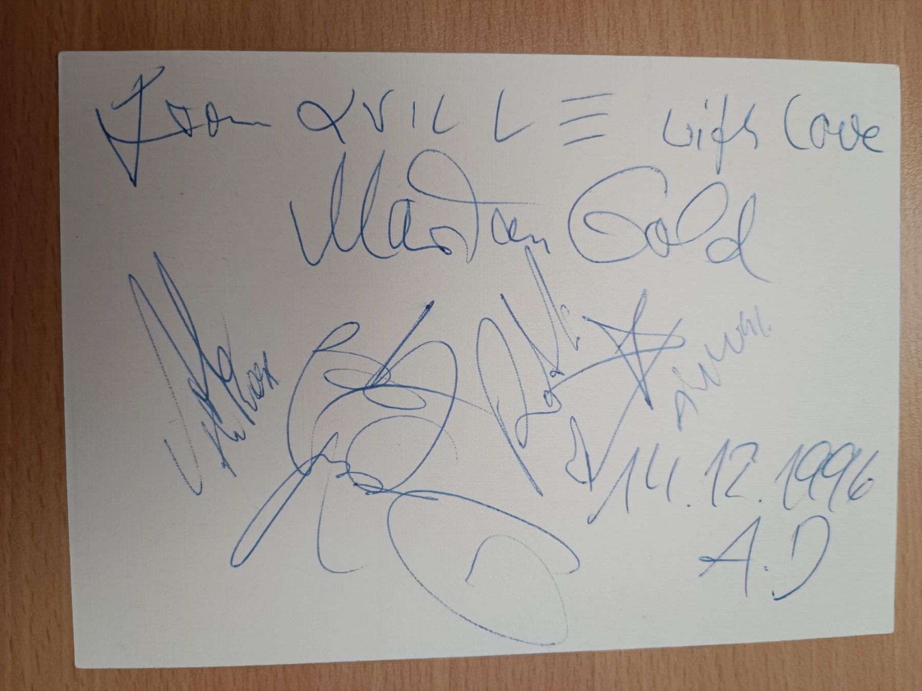 Autografi: Alphaville - original Autogramm von 1996 – Usato da Menziken venduto da Artographs