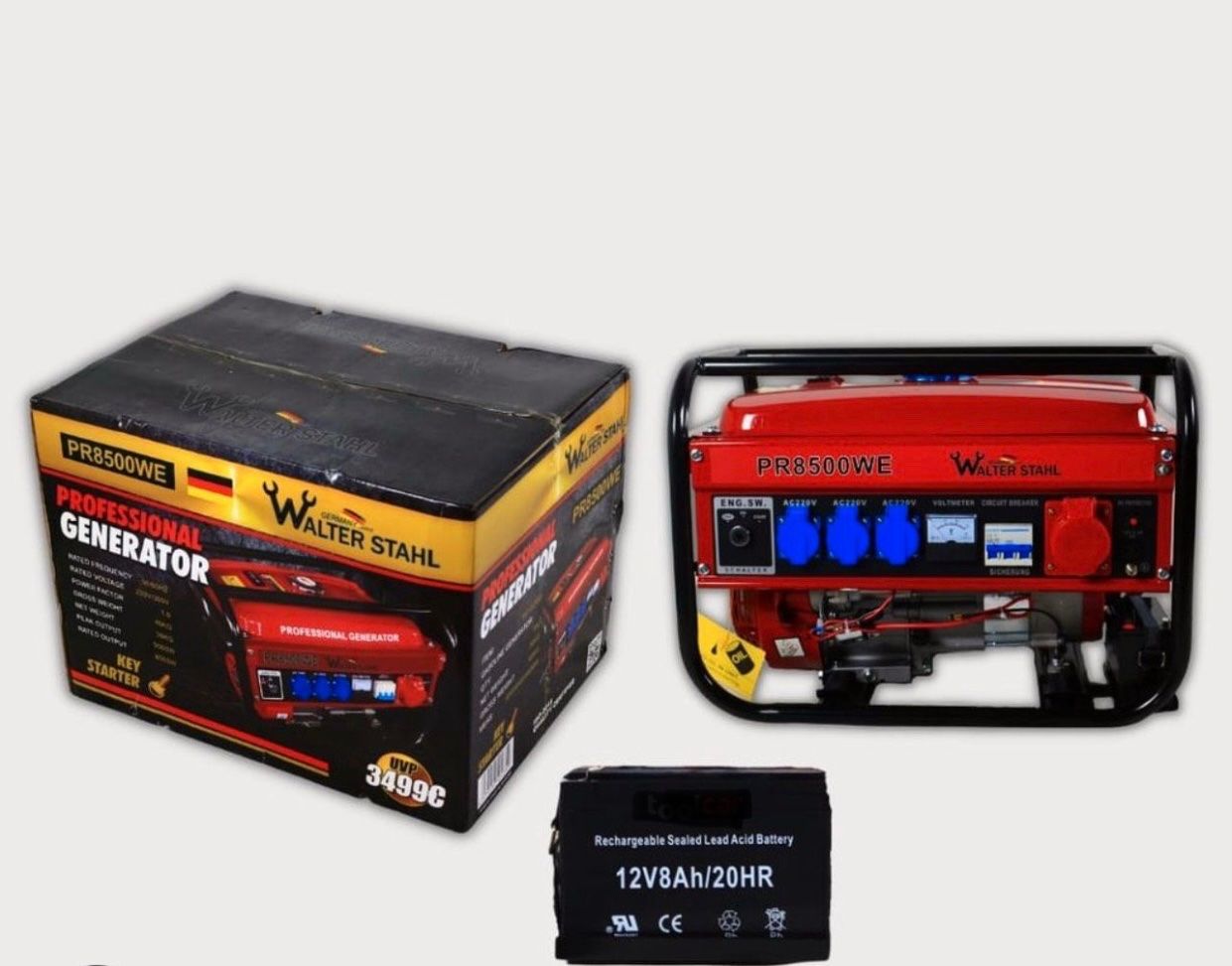 Generatori di corrente: Stromgenerator, Stromerzeuger 8500WE🔑E-Start – Nuovo e nell'imballaggio originale da Winterthur venduto da lulu0128 2