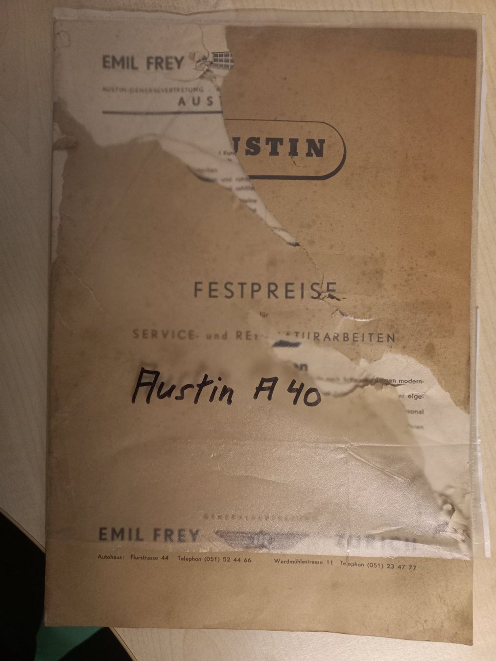 Bücher: Oldtimer Austin A40 Ersatzteile Ersatzteilliste Emil Frey – Gebraucht aus DULLIKEN von Lerchclassicdulliken 6