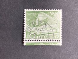 Schweiz 1949 10Rp. Rollenmarke Bahn Bild getrennt Stanzung
