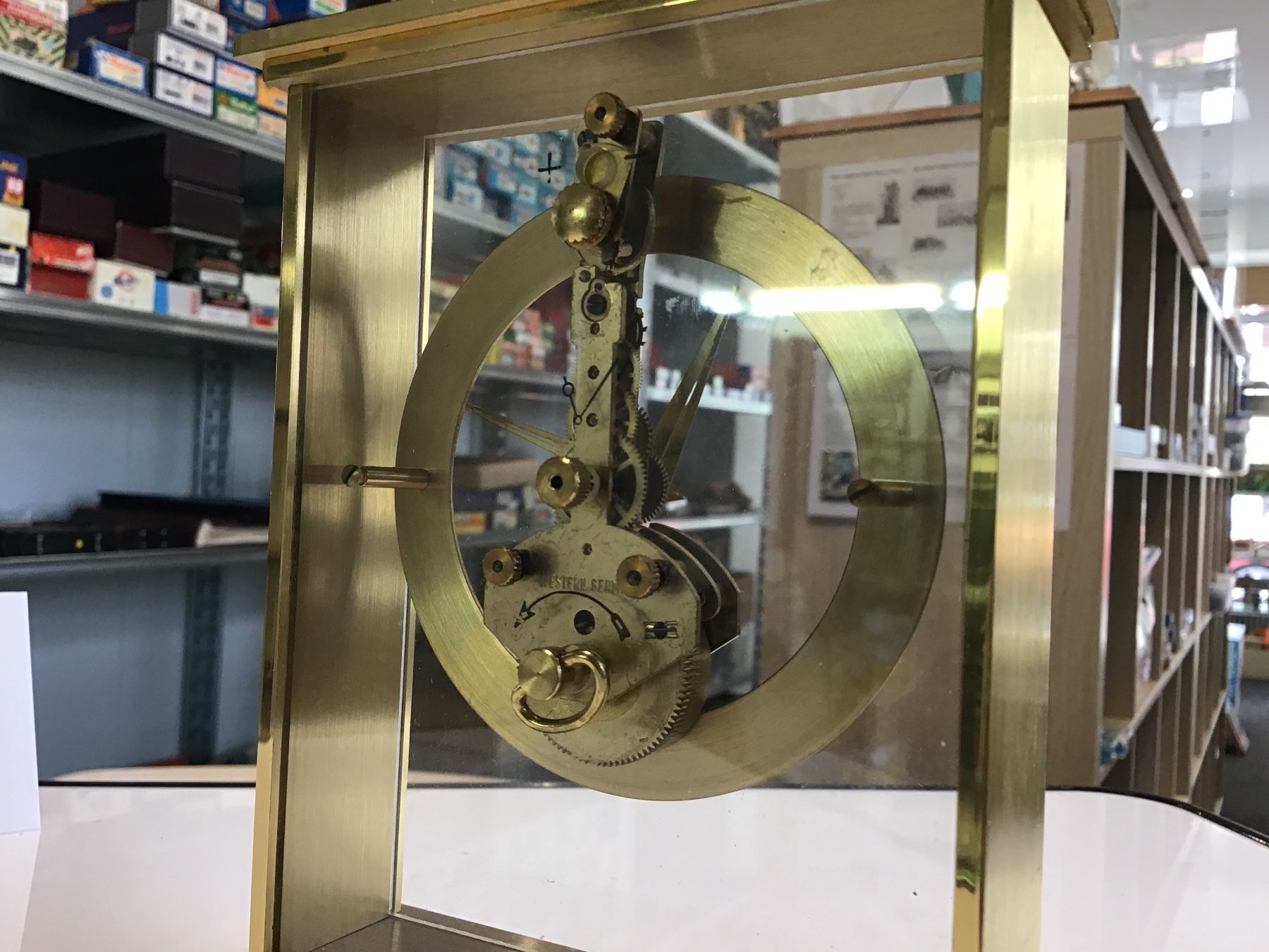 Orologi da terra & Orologi da parete: BDAI Tischuhr Messing, 7 Jewels, – Usato da Männedorf venduto da Modell-Spezialisten 2