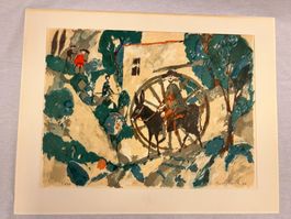 Dreispitz - Weihnachtliches Lithographie Orig. Handsigniert