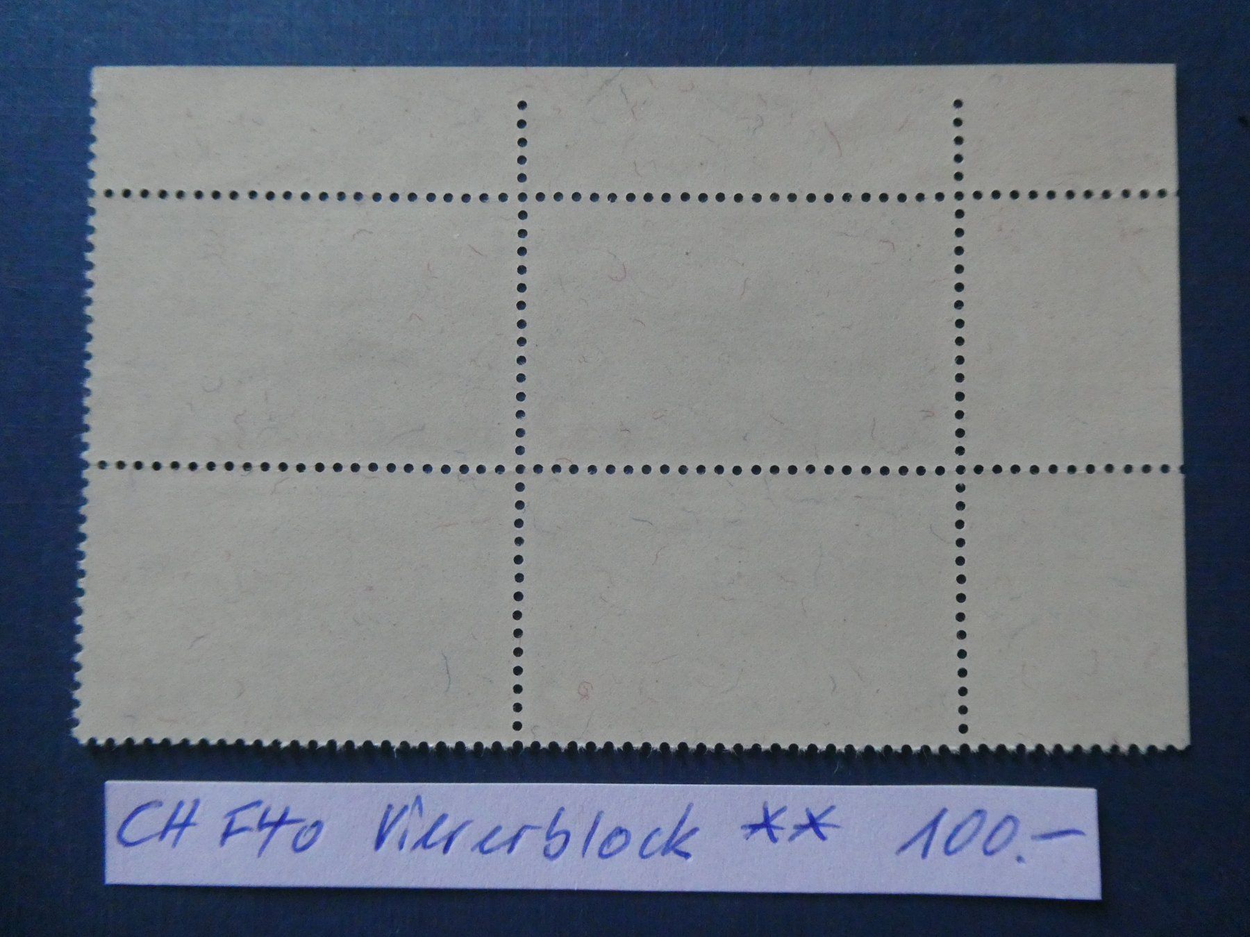 Tutti i francobolli: CH F40 Viererblock postfrisch ** – Usato da Lausen venduto da Herbamare01 1