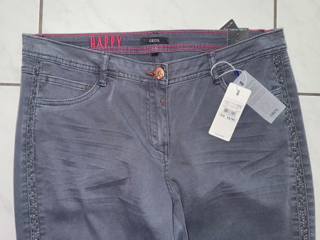 CECIL Denim Jeans graue Hose VICTORIA Slim W 33 L 30  ca. 40