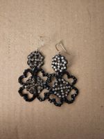 Ohrringe schwarz mit Strass