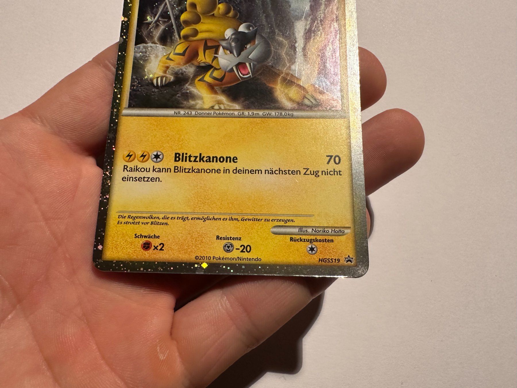Pokémon Carte collezionabili: Raikou holo HGSS Promo DE – Usato da Hagendorn venduto da Pokecollectorch 2