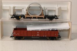 Fleischmann H0/DC Güter- und Tiefenladewagen mit OVP