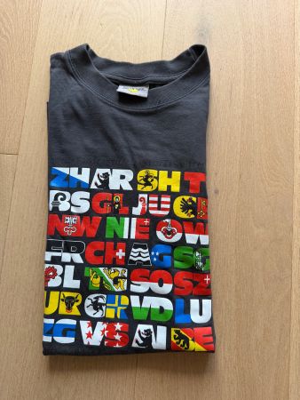 T-shirt Suisse avec armoiries cantonales 100% coton - L