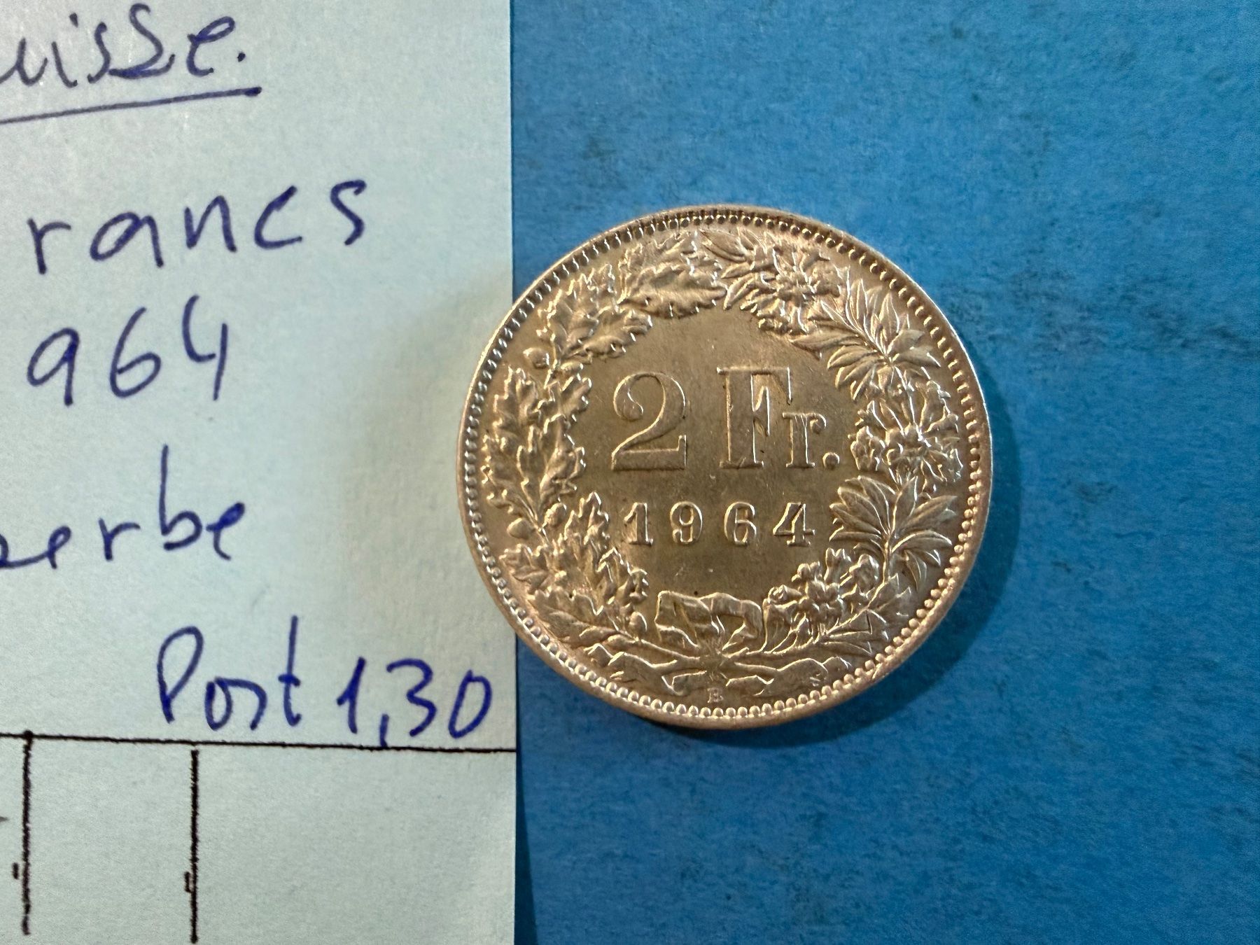 Tutti le monete: SUISSE : 2 FRANCS 1964 - SUPERBE – Usato da genève venduto da GEnumist 1