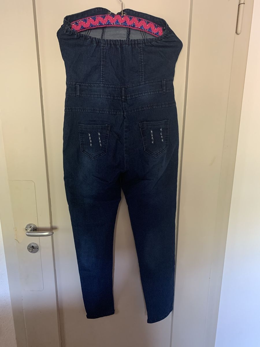 Jeans: Dunkelblauer Jeansoverall mit Schnürung Grösse S – Gebraucht aus Laufen von Nivo33 3