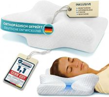 Nackenkissen Memory Foam 60×38 cm höhenverstellbar