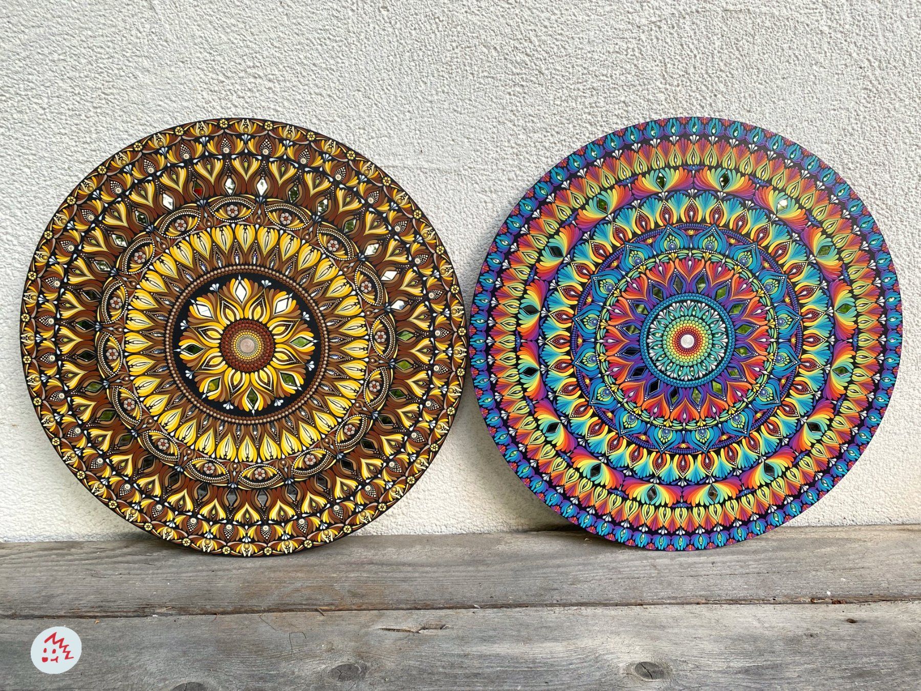 Dipinti: Mandala auf Holz, Mandala Bild, Gemälde, Geschenk, Kunst – Nuovo e nell'imballaggio originale da Fanas venduto da Omibia 5
