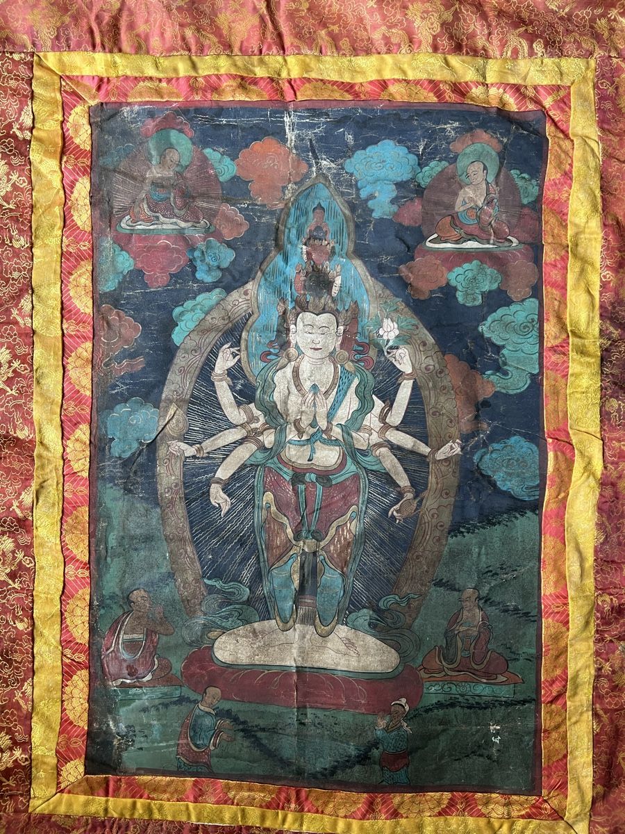 Poster & Bilder: Altes Rollbild Thangka, Tibet, um 1900 – Gebraucht aus Himmelried von Mercuhr