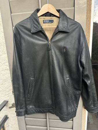 Lederjacke Ralph Lauren schwarz (M)