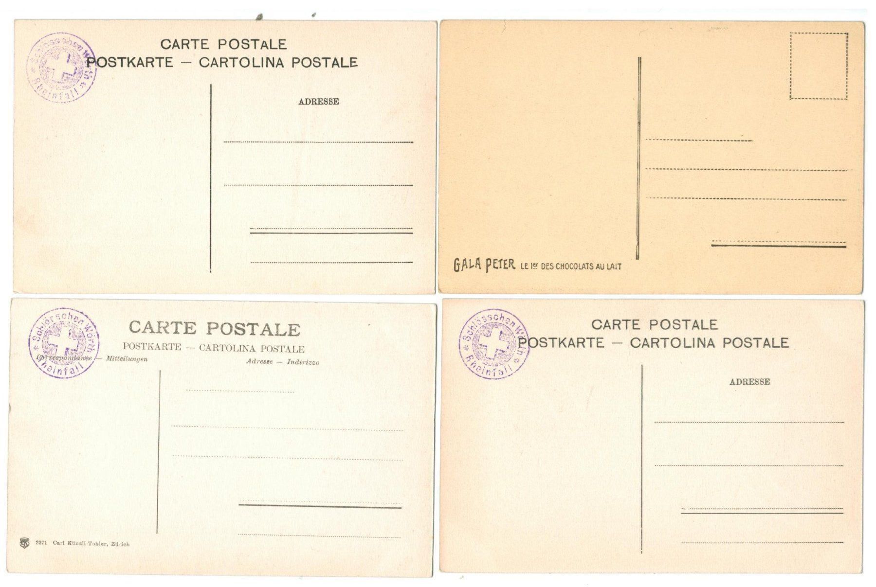 Ansichtskarten: 4 AK Rheinfall – Gebraucht aus Zürich von Tolima194 1