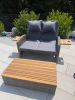 Rattan Sofa / Liege mit passendem Wetterschutz