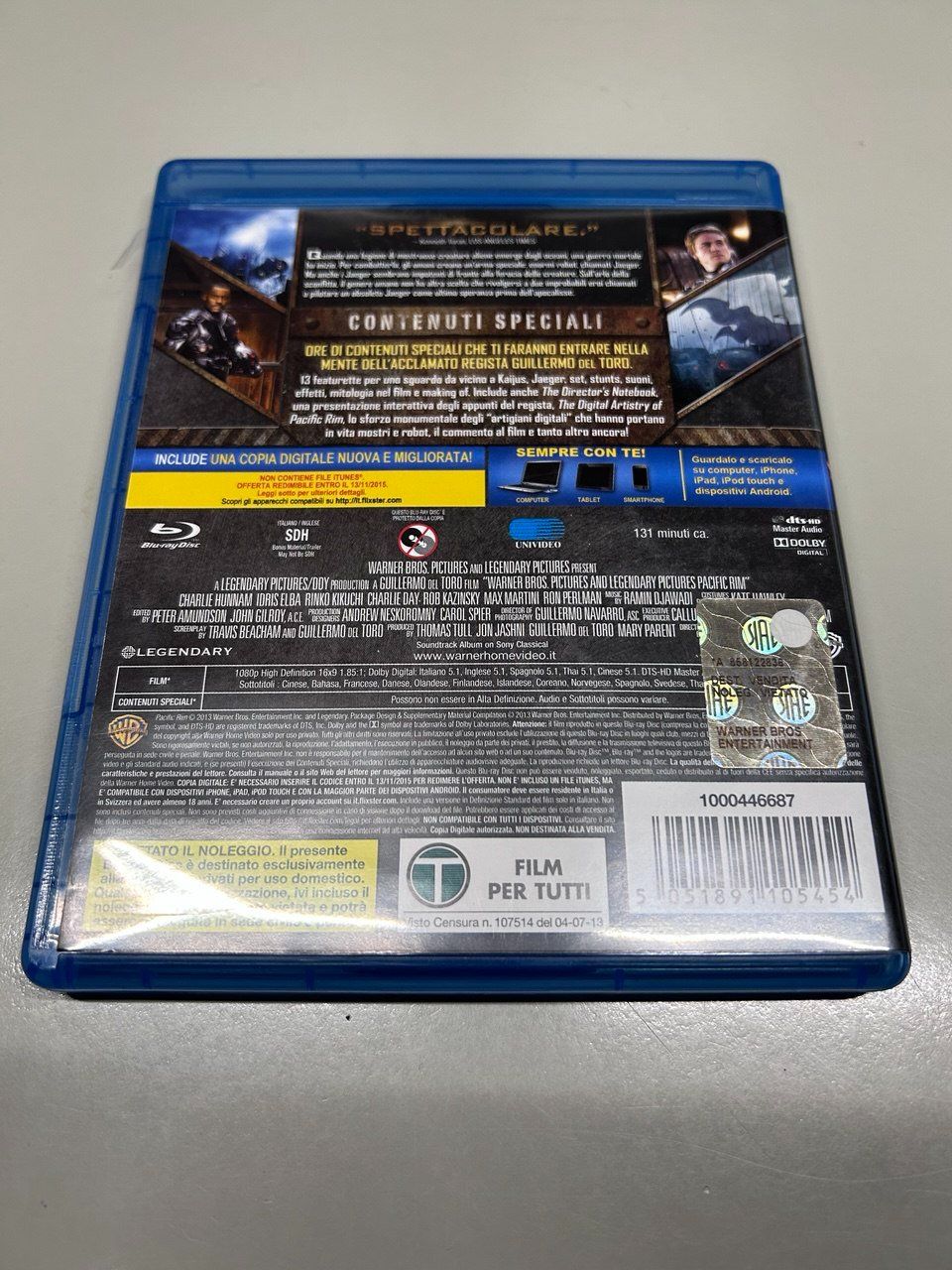 Tutti i DVDs: Blu-ray "Pacific Rim" del 2013 – Usato da Giubiasco venduto da LorisVale 1