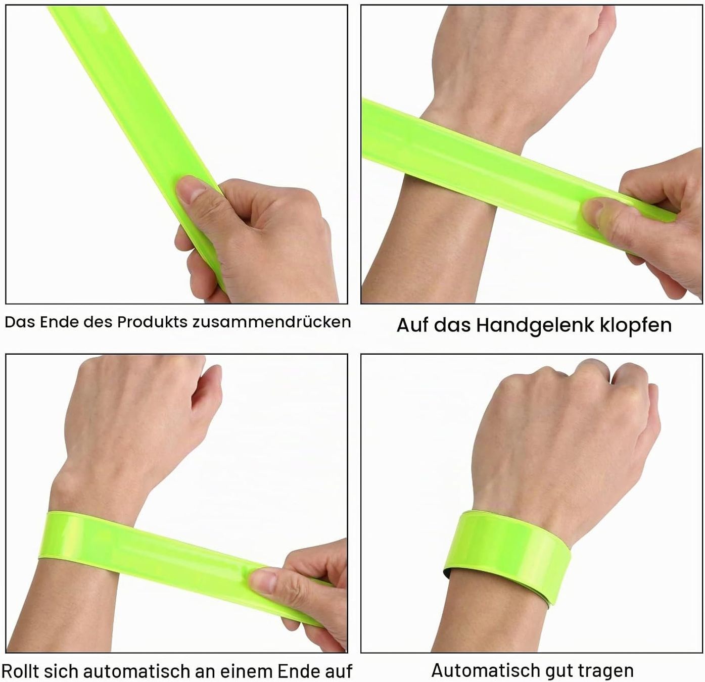 Rubans décoratifs: 16pcs Reflektorbänder Schnapparmbänder Reflektorband – Neuf (Voir description) à Thun par zerla 2