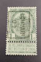 Belgien 1907 überdruckt alte briefmarke