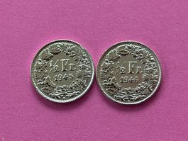 1/2 Fr. 1945 und 1946 vorzüglich