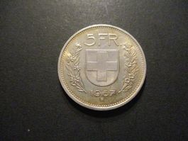 1967  5.- Fr   Superbe pièce    Superbe qualité