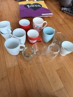 Mixed Mugs and Glasses Set Various Styles Good Condition