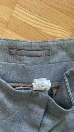 Trousers Zara Basic grey size L used condition